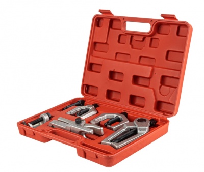 Lodveida  šarnīru  atdalītājs  un  stūres  stieņu  noņemšanas  instruments , 5 elementi