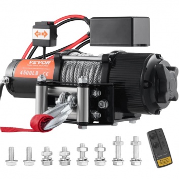 VEVOR  12 V, 4500  mārciņu  celtspējas, IP55 , ATV , UTV  vinča  ar  bezvadu  rokas  tālvadības  pulti
