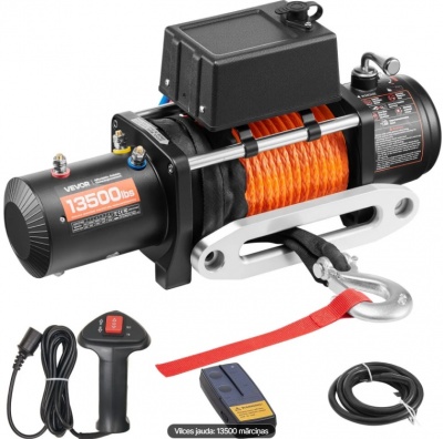 VEVOR  elektriskā vinča  6123 kg , sintētiskā  virve  ūdensizturīga  tālvadības  pults