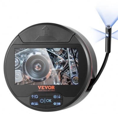 VEVOR  endoskopa  trīskāršā  objektīva  kamera  ar  gaismu , 4,3 collu , IPS  ekrānu