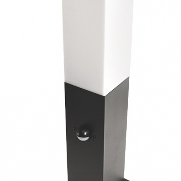 Soppa  dārza  apgaismes  stabs  1x E27 , 45cm , melns  ar  sensoru