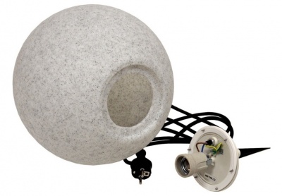 Dārza  apgaismes  bumba  E27 , 35cm , balta