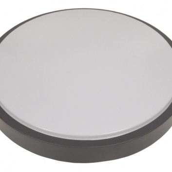 Wilton  2*E27  apaļa  antracīta  griestu lampa ar  mikroviļņu  sensoru