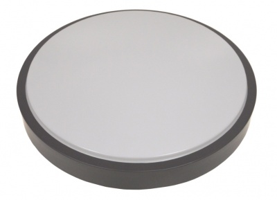 Wilton  2*E27  apaļa  antracīta  griestu lampa ar  mikroviļņu  sensoru