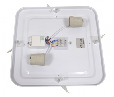 Wilton  griestu  lampa  2*E27  antracīta  ar  mikroviļņu  sensoru