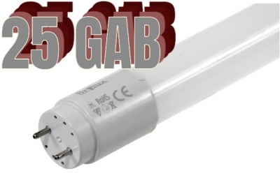 Relti  T8  LED  dienasgaismas  spuldzews , 120 cm , 18 W , vienpusēja , 4000K , 25 gabalas