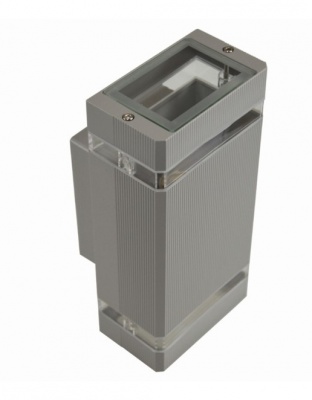 Litek  2x GU10  pelēka  fasādes  armatūra