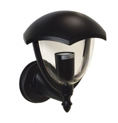 Santigo  melna  E27  fasādes  armatūra