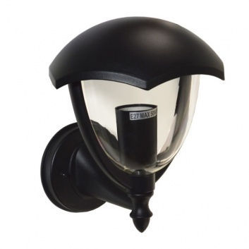 Santigo  melna  E27  fasādes  armatūra