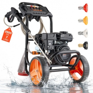 VEVOR  benzīna  spiediena  mazgātājs  2900 PSI  un  maks. 7 l/min