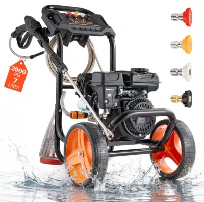 VEVOR  benzīna  spiediena  mazgātājs  2900 PSI  un  maks. 7 l/min