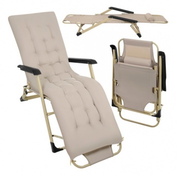 Saliekams  dārza  atpūtas  krēsls  60x177x30cm