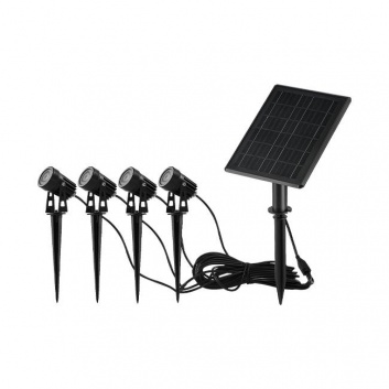 Saules  enerģijas  LED  lampas, 3000K , 4 gab.  komplekts