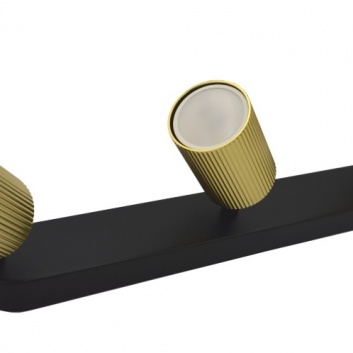 Elan  prožektoru  lampa  3xGU10 , zelta+melna