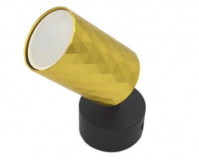 Fama  prožektora  lampa  1xGU10 , zelta+melna