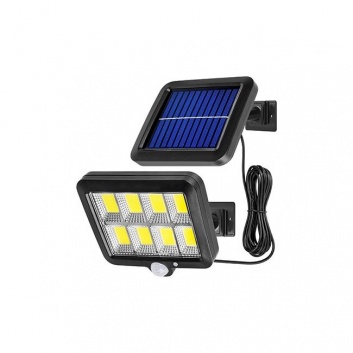 Saules  enerģijas  LED  prožektors , IP44 , 8xCOB , PIR  sensors