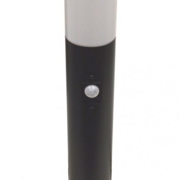 Loppa  dārza  apgaismojuma  stabs  1x E27 , 65cm , melns  ar  sensoru
