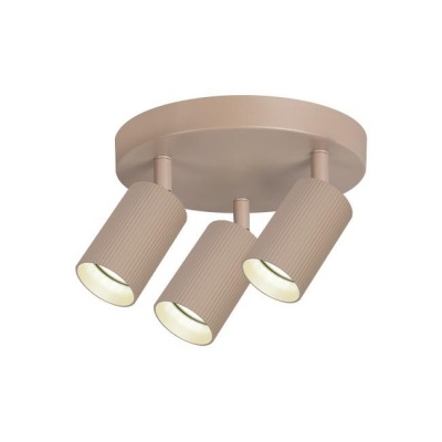 Lucerno  3xGU10  LED  griestu  lampa , bēša, apaļa