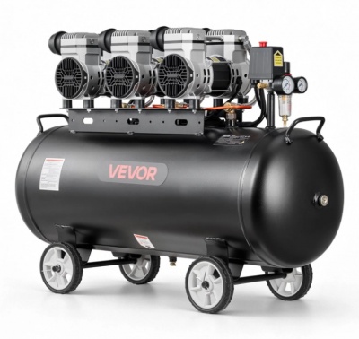 VEVOR  100L  gaisa  kompresors, 3KW  eļļas  nesaturoša  gaisa  kompresora tvertne, 198 L/min