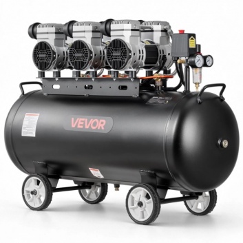 VEVOR  100L  gaisa  kompresors, 3KW  eļļas  nesaturoša  gaisa  kompresora tvertne, 198 L/min