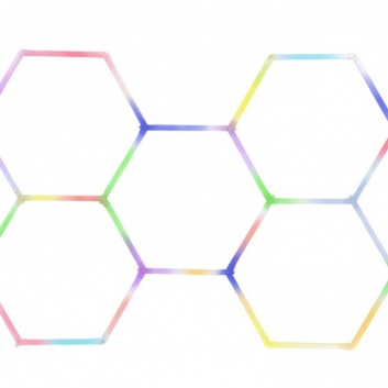Hexagon  LED  RGB  apgaismojums  1900–9000K , 220V , 243 x 166 cm