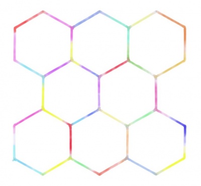 Hexagon  LED  RGB  apgaismojums  1900–9000K , 220V , 245,5 x 236 cm