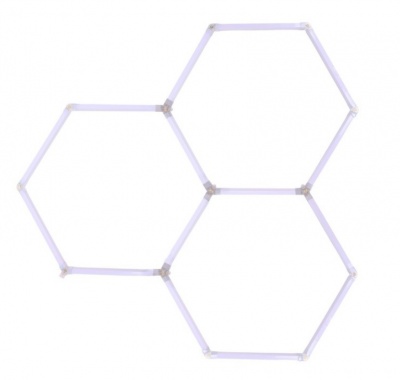 Hexagon  LED  apgaismojums  6500K , 220V , 163 x 166 cm