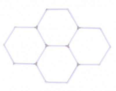 Hexagon  LED  apgaismojums  6500K , 220V , 166 x 239 cm