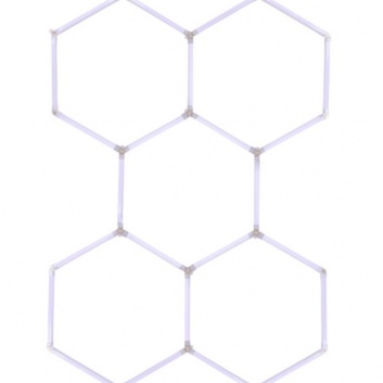 Hexagon  LED  apgaismojums  6500K , 220V , 243 x 166 cm