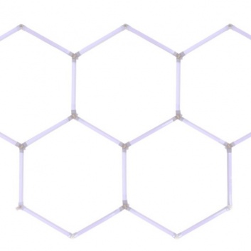 Hexagon  LED  apgaismojums  6500K , 220V , 250 x 163 cm