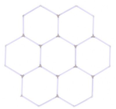 Hexagon  LED  apgaismojums  6500K , 220V , 239 x 250 cm