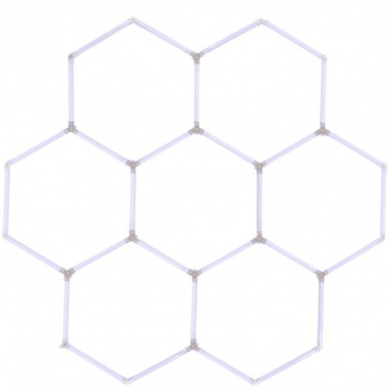 Hexagon  LED  apgaismojums  6500K , 220V , 239 x 250 cm