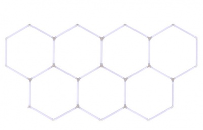 Hexagon  LED  apgaismojums  6500K , 220V , 332 x 166 cm