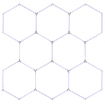 Hexagon  LED  apgaismojums  6500K , 220V , 246 x 239 cm