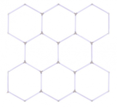 Hexagon  LED  apgaismojums  6500K , 220V , 246 x 239 cm