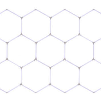Hexagon  LED  apgaismojums  6500K , 220V , 324 x 239 cm