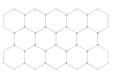 Hexagon  LED apgaismojums  6500K , 220V , 239 x 407 cm