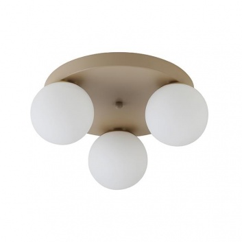 Griestu  lampa  3xE27 Bali-12 , 29cm , bēša+zelta