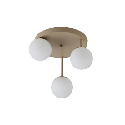 Griestu  lampa  3x E27  Bali-12 , 29cm -2 , bēša+zelta
