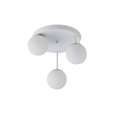 Griestu  lampa  3xE27  Bali-12 , 29cm -2 , balta+zelta
