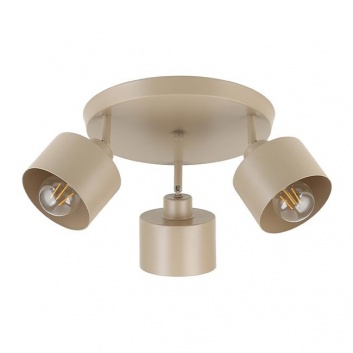 Griestu  lampa  3xE27 Elza , regulējama , bēša , apaļa