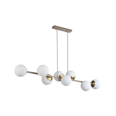 8xE27  Bali-12  piekaramā  lampa , 120 cm , bēša+zelta