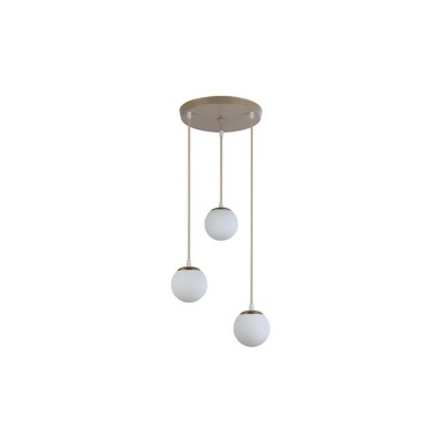 3xE27  Bali-12  piekaramā  lampa  50 cm , bēša+zelta , apaļa