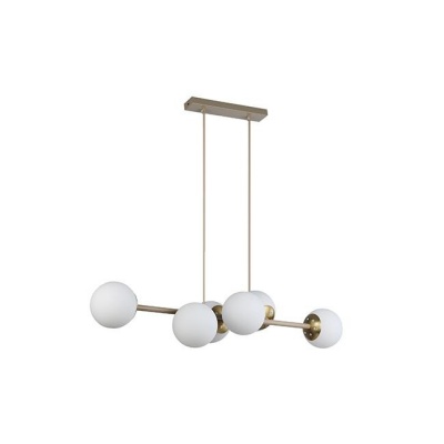 6xE27  Bali-12  piekaramā  lampa , 90 cm , bēša+zelta