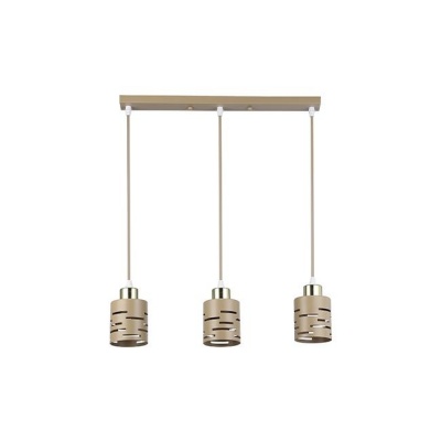 Piekaramā  lampa  3xE27  Elen , 50cm , bēša+zelta