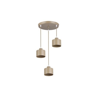 Griestu  lampa  3xE27  Elza , apaļa , bēša