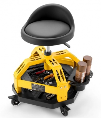 VEVOR  riteņkrēsls  servisiem , regulējams  augstums  500–650 mm , 360°  grozāms , celtspēja  150 kg