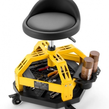 VEVOR  riteņkrēsls  servisiem , regulējams  augstums  500–650 mm , 360°  grozāms , celtspēja  150 kg