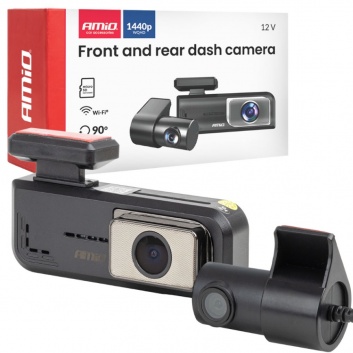 Priekšējais  un  aizmugurējais  videoreģistrators , 2K + 1K , WLAN , 512 GB , WIFI , Full HD , AMIO-04800