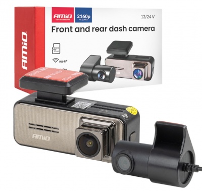 Priekšējais  un  aizmugurējais  videoreģistrators , 4K + 2K, WLAN, 512 GB, WIFI ,UHD, AMIO-04801